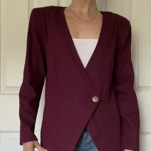 Byer too California burgundy, single button blazer